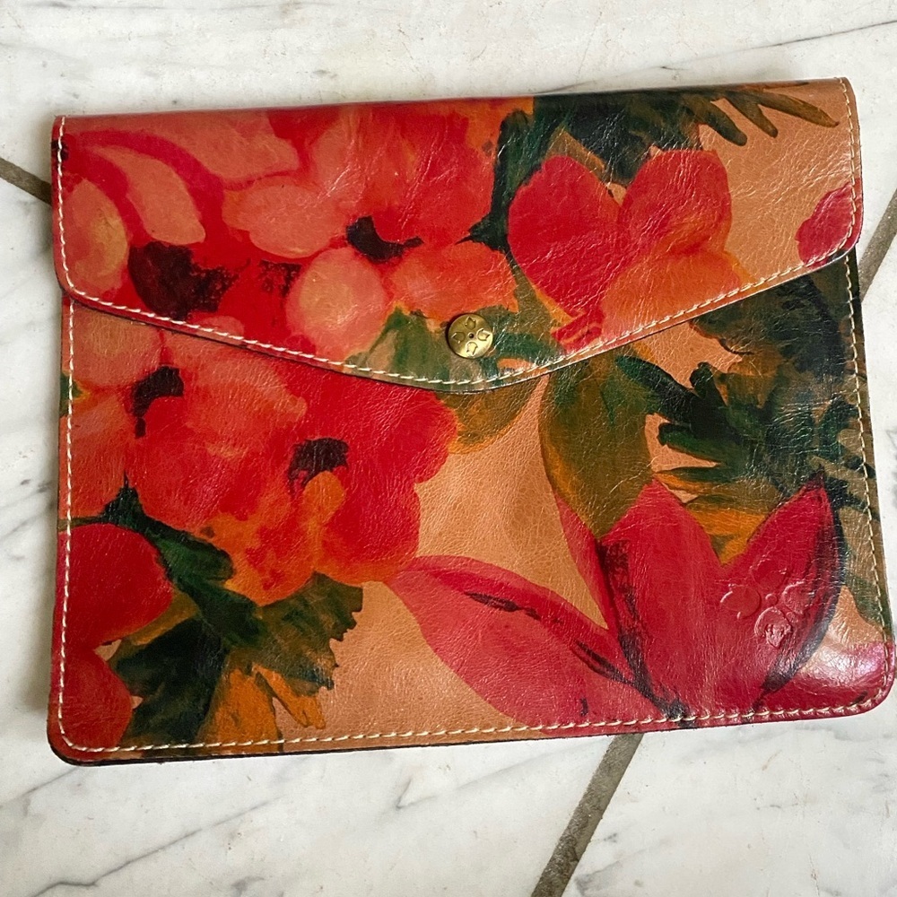 Patricia Nash Bag Flor Painted Leather Envelope Clutch